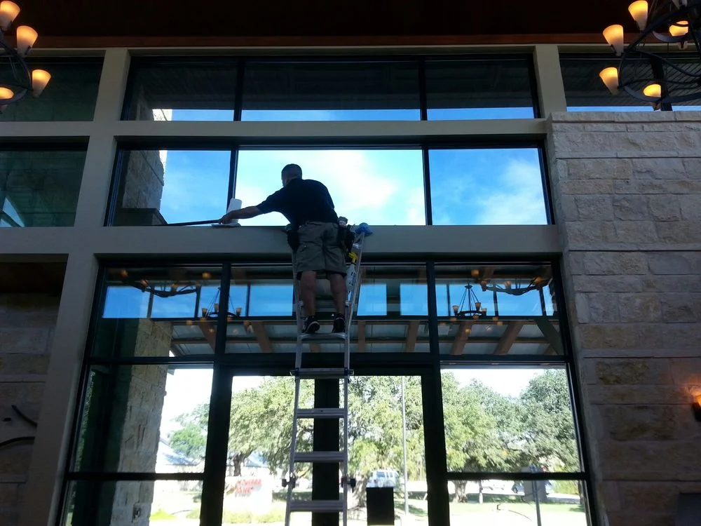 Commercial tinting in progress