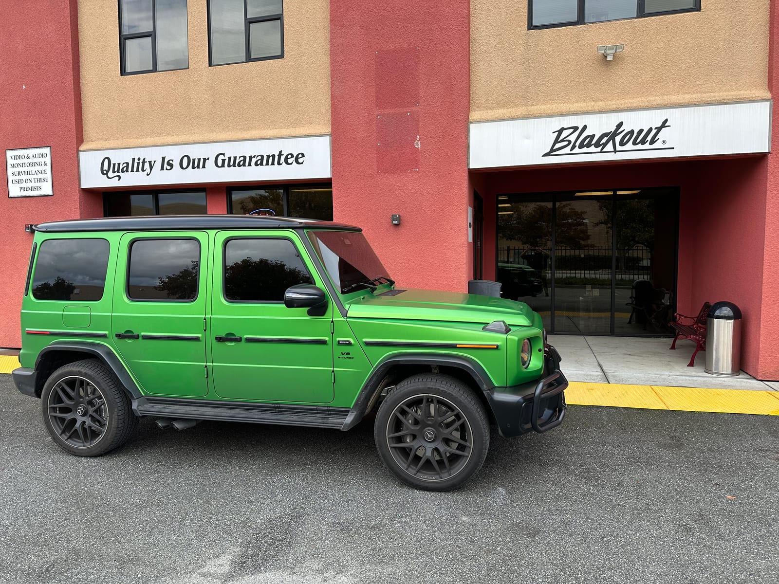 California legal window tint on Mercedes G63 at Blackout Window Tinting Gilroy