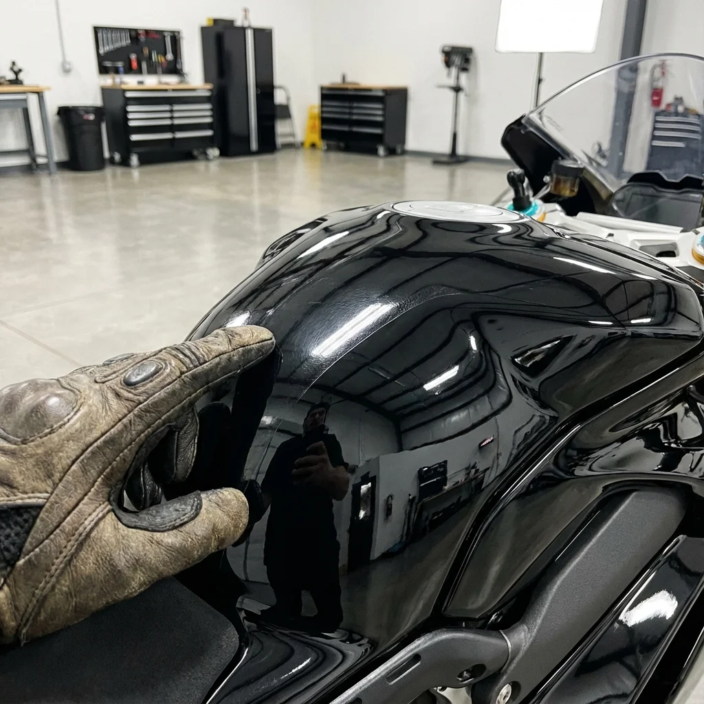 Professional motorcycle PPF installation