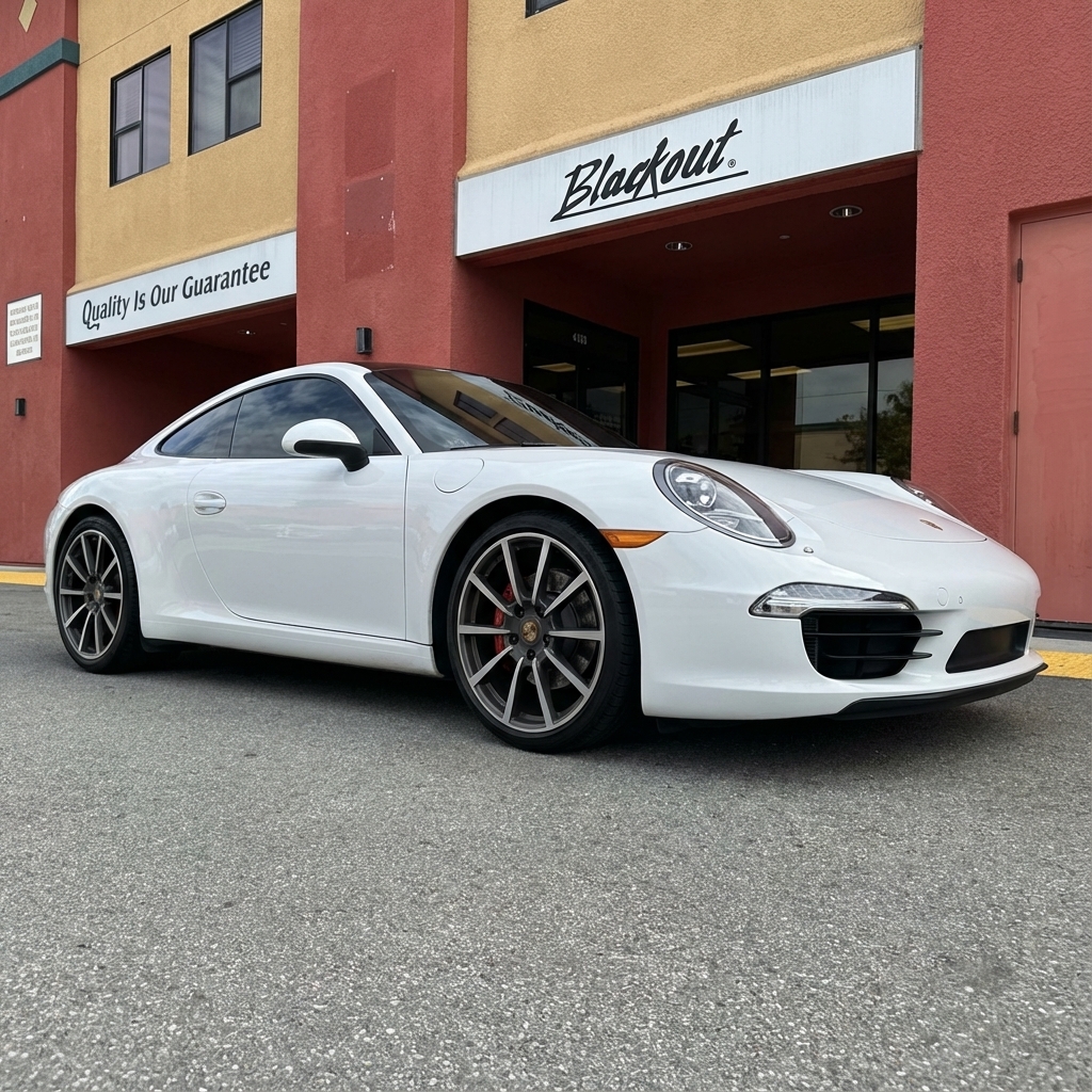 Porsche 911 at Blackout shop