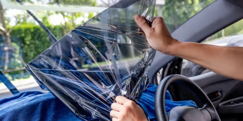 ADAS camera calibration for windshield replacement at Blackout Window Tinting