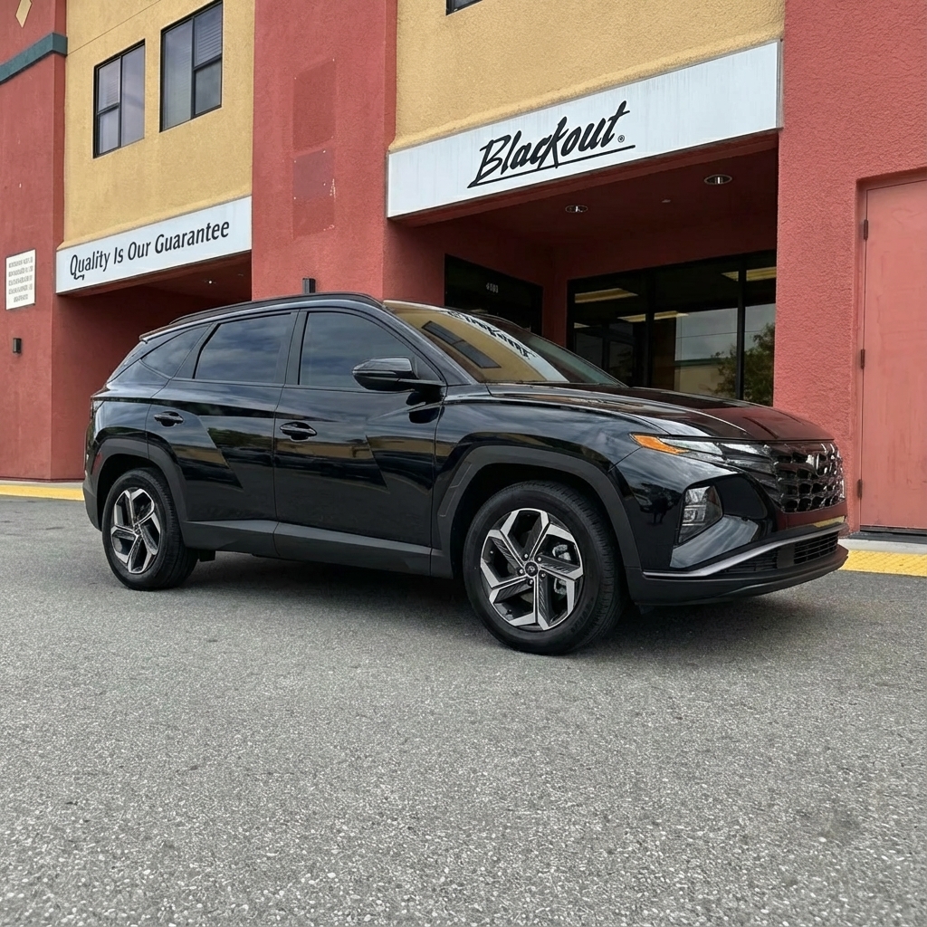 Hyundai Tucson window tinting at Blackout Gilroy