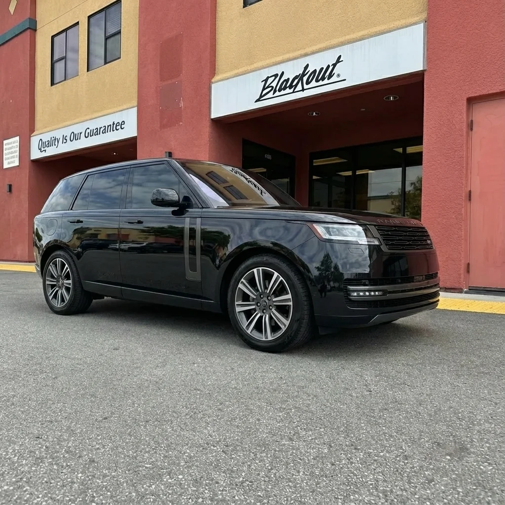 Range Rover window tinting and PPF at Blackout Gilroy